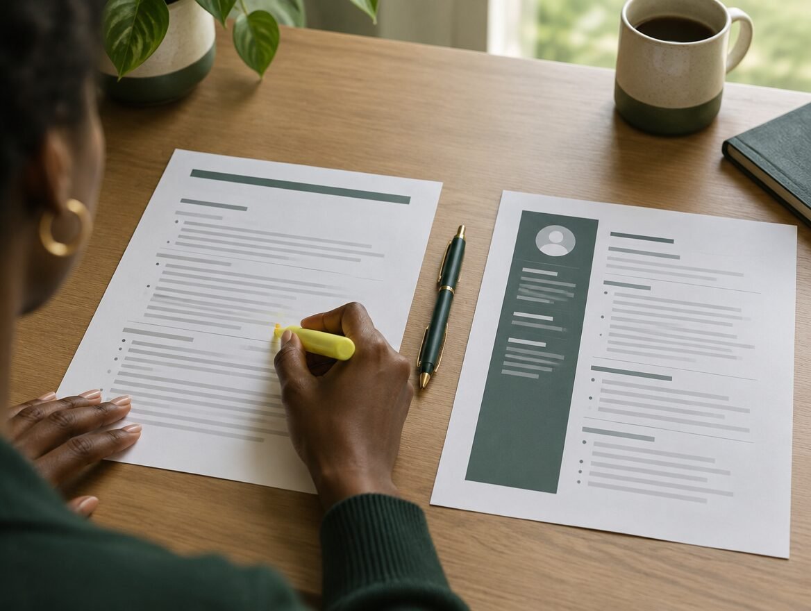 ts-blog-offre-et-cv Image illustrative : une offre d’emploi et un CV côte à côte sur un bureau